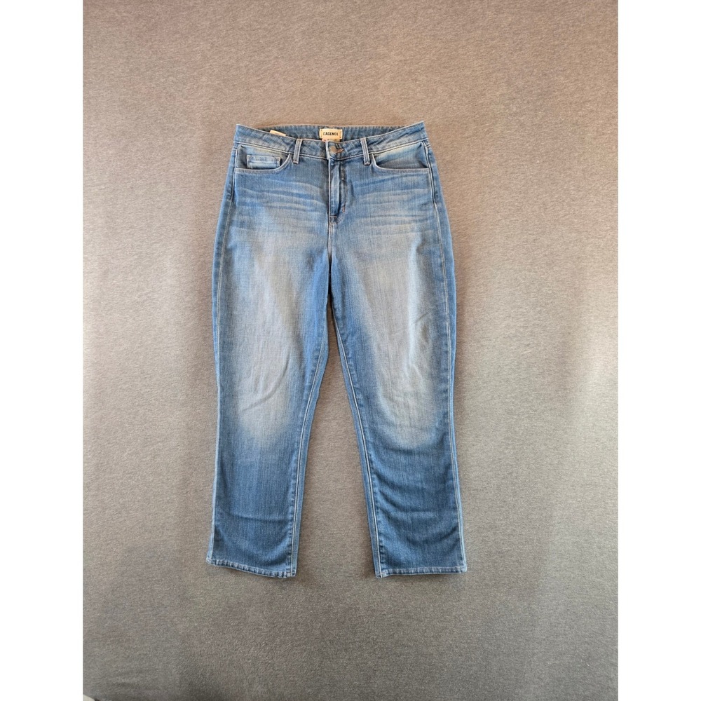 L'AGENCE Jeans Womens 29 Blue Rockford Wash Nadia High Rise Cropped Straight